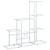 vidaXL Support pour plantes 94,5x25x88 cm Blanc M&eacute;tal