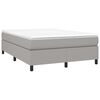 vidaXL Sommier &agrave; lattes de lit et matelas gris clair 137x190 cm tissu