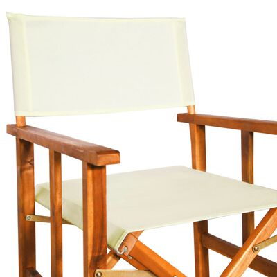 vidaXL Chaises de metteur en scène lot de 2 Bois massif d'acacia