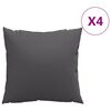 vidaXL Coussins de canap&eacute; 4 pcs anthracite 40x40 cm tissu