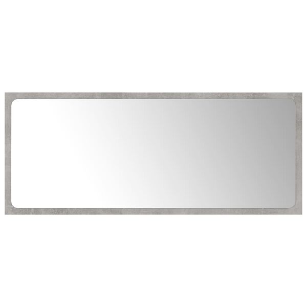 vidaXL Miroir de salle de bain Gris b&eacute;ton 90x1,5x37 cm Agglom&eacute;r&eacute;