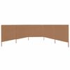 vidaXL Paravent 5 panneaux Tissu 600 x 80 cm Taupe