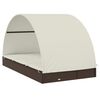 vidaXL Transat 2 places avec toit rond marron 211x112x140 cm