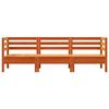 vidaXL Canap&eacute; de jardin 3 places cire marron bois de pin massif