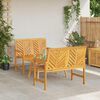 vidaXL Ensemble de salon de jardin 3 pcs Marron Bois d'Acacia Massif