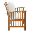 vidaXL Banc de jardin avec coussins 119 cm Bois solide d'acacia
