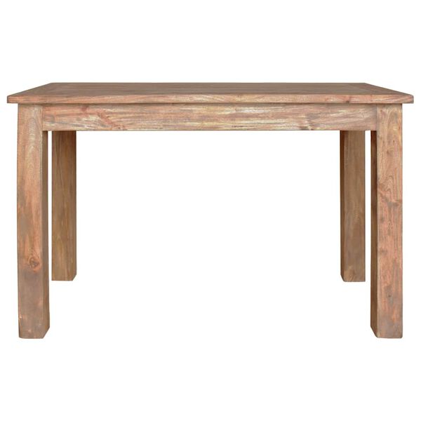 vidaXL Table à manger bois d'acajou massif 120x60x77 cm