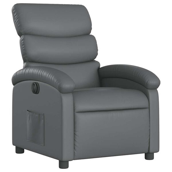 vidaXL Fauteuil inclinable &eacute;lectrique gris similicuir