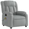 vidaXL Fauteuil inclinable de massage &eacute;lectrique gris clair tissu