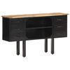 vidaXL Buffet 110x30x65 cm Bois de manguier massif brut et acier