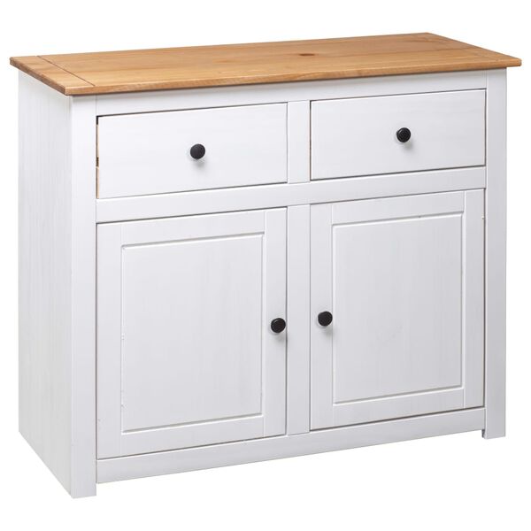 vidaXL Buffet Blanc 93x40x80 cm Pin Gamme Panama