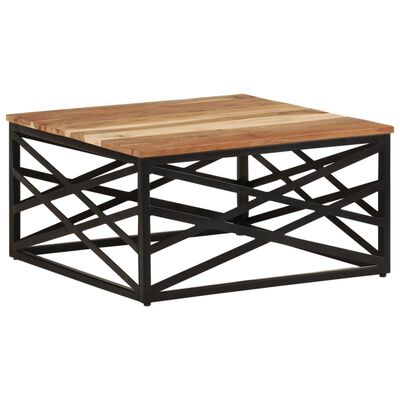 vidaXL Table basse 68x68x35 cm Bois d'acacia massif