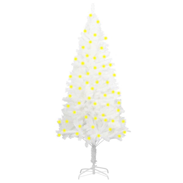 vidaXL Arbre de Noël artificiel pré-éclairé blanc 120 cm
