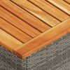 vidaXL Salon de jardin avec coussins 5 pcs gris r&eacute;sine tress&eacute;e acacia