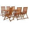 vidaXL Ensemble &agrave; manger de jardin 7 pcs Bois d'acacia massif