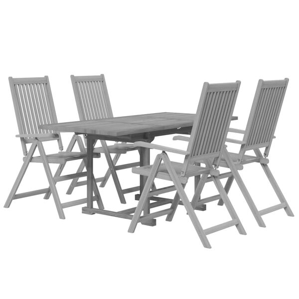 vidaXL Ensemble &agrave; manger de jardin 5 pcs Bois d'acacia solide
