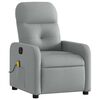 vidaXL Fauteuil inclinable de massage &eacute;lectrique gris clair tissu