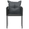 vidaXL Chaises d'ext&eacute;rieur lot de 2 avec oreillers R&eacute;sine tress&eacute;e Noir