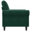 vidaXL Fauteuil Vert fonc&eacute; 60 cm Velours
