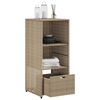 vidaXL Armoire de rangement de jardin beige 50x55x115cm résine tressée