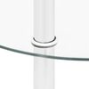 vidaXL Table d'appoint 2 niveaux Transparent 38 cm Verre tremp&eacute;