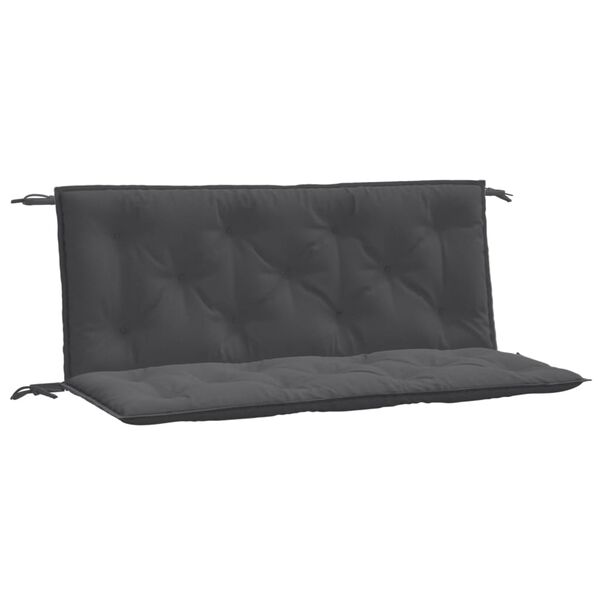 vidaXL Coussins de banc de jardin lot de 2 anthracite m&eacute;lang&eacute; tissu