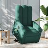 vidaXL Fauteuil inclinable de massage &eacute;lectrique vert fonc&eacute; tissu