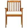 vidaXL Chaises &agrave; manger de jardin lot de 3 et coussins Bois d'acacia