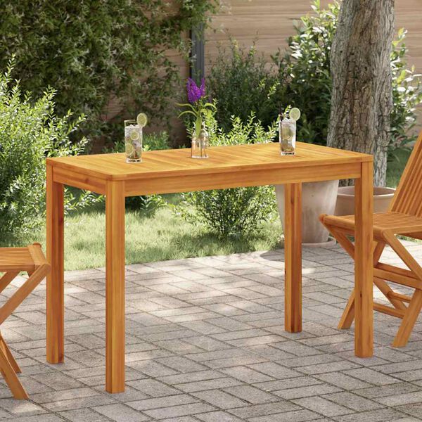 vidaXL Table &agrave; manger de jardin 110x55x75 cm bois massif d'acacia