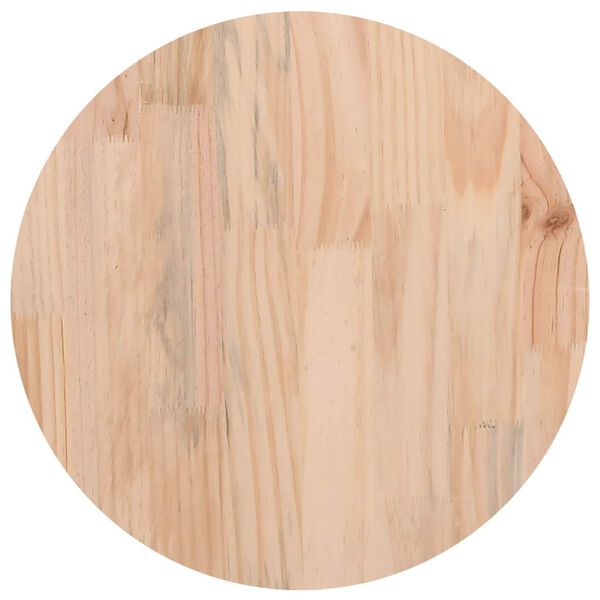 vidaXL Dessus de table Ø30x2,5 cm Bois de pin massif