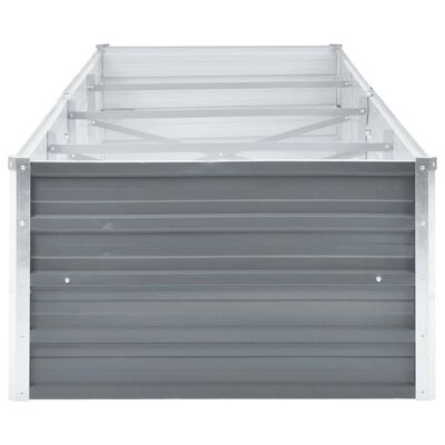 vidaXL Lit surélevé de jardin Acier galvanisé 320x80x45 cm Gris