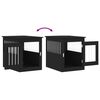 vidaXL Meuble de cage pour chiens noir 55x75x65 cm bois d'ing&eacute;nierie