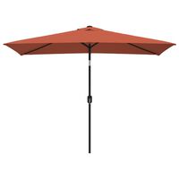 vidaXL Parasol avec mât en métal 300 x 200 cm Terre cuite