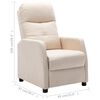 vidaXL Fauteuil inclinable &eacute;lectrique cr&egrave;me tissu