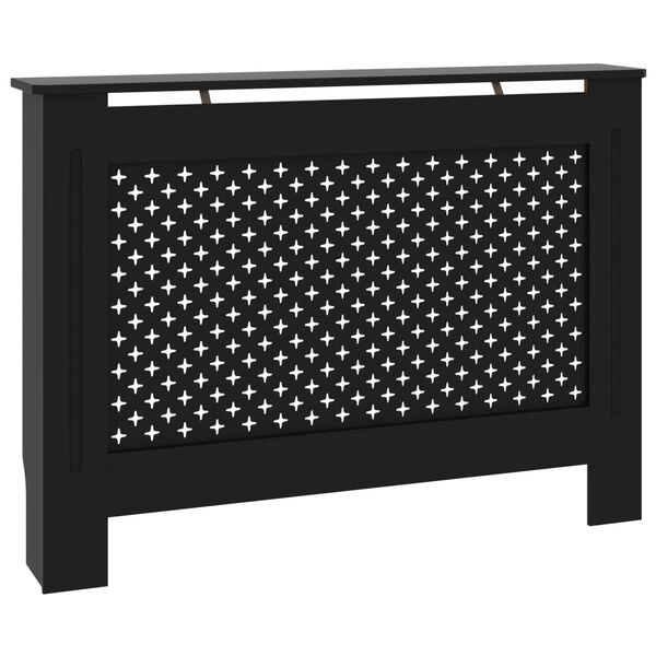 vidaXL Cache-radiateur noir 112x19x81,5 cm MDF