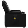 vidaXL Fauteuil inclinable de massage électrique noir similicuir