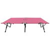 vidaXL Chaise longue pliable 2 places rose acier