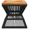 vidaXL Table basse avec base en fil de fer noir bois d'acacia massif