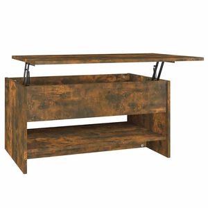 vidaXL Table basse Ch&ecirc;ne fum&eacute; 80x50x40 cm Bois d'ing&eacute;nierie