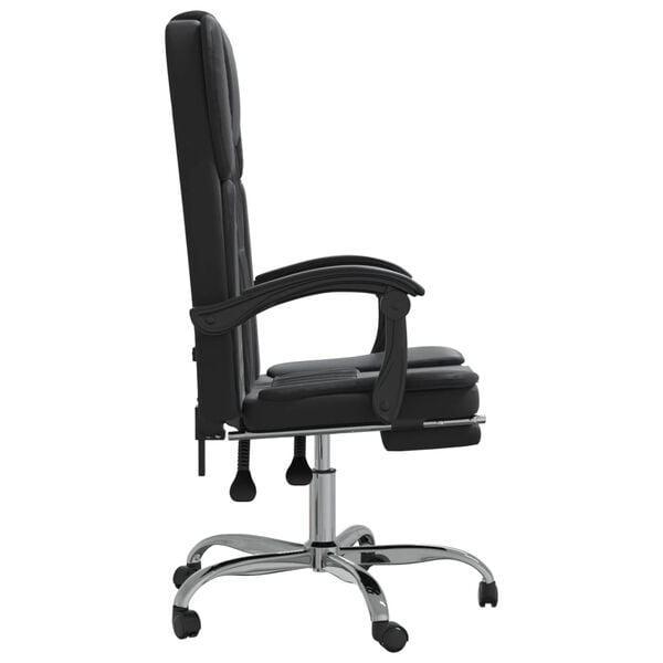 vidaXL Fauteuil inclinable de bureau noir similicuir