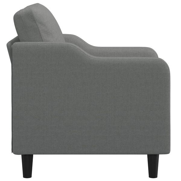 vidaXL Fauteuil Gris fonc&eacute; 60 cm Tissu