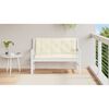 vidaXL Coussin de banc de jardin blanc crème tissu oxford