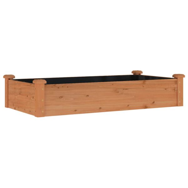 vidaXL Lit sur&eacute;lev&eacute; de jardin doublure 120x60x25 cm bois massif sapin