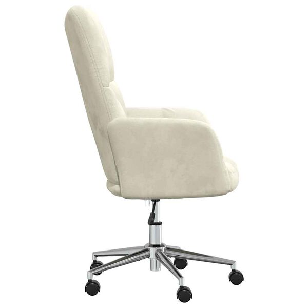 vidaXL Chaise de relaxation Blanc crème Velours