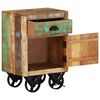 vidaXL Table de chevet avec roues 40x30x57 cm Bois de récupération
