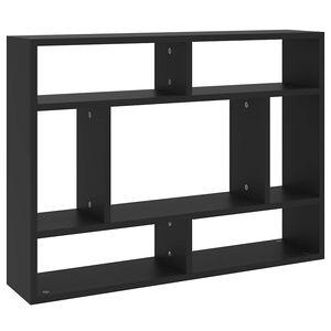 vidaXL Étagère murale Noir 75x16x55 cm Bois d'ingénierie