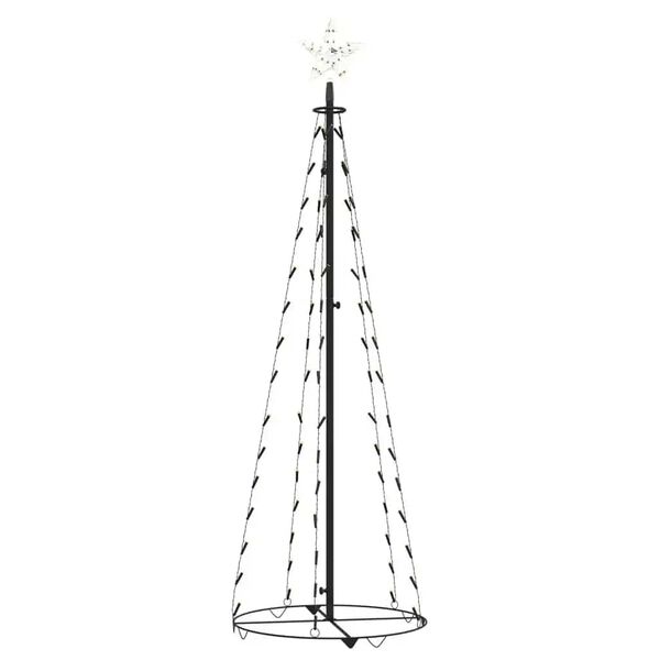 vidaXL Arbre de No&euml;l c&ocirc;ne 84 LED blanc chaud d&eacute;coration 50x150 cm