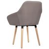 vidaXL Chaises à manger lot de 2 taupe tissu
