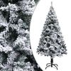 vidaXL Arbre de No&euml;l artificiel pr&eacute;-&eacute;clair&eacute; et boules vert 210 cm PVC