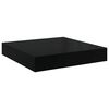 vidaXL &Eacute;tag&egrave;re murale flottante Noir brillant 23x23,5x3,8 cm MDF